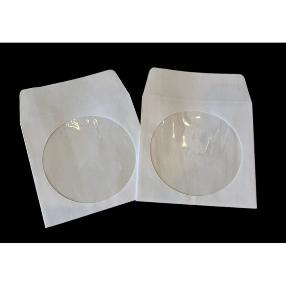 Disc Storage Paper Sleeves Envelope LOT 350 pcs clear window flap CD DVD Blu Ray - Picture 1 of 1